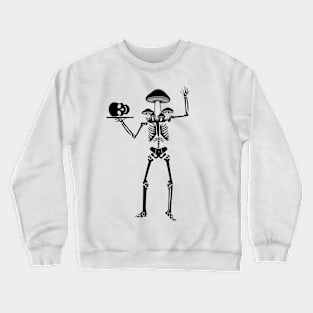 Mushroom Skeleton Skull Trippy Crewneck Sweatshirt